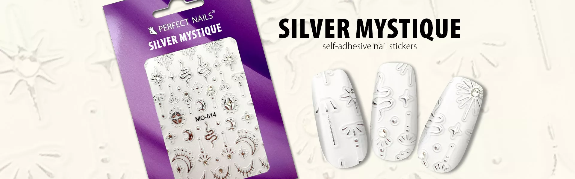 Nail stickers silver mystique