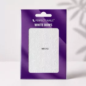 Nail Stickers - White Bows