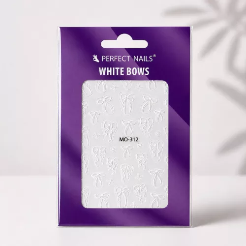Nail Stickers - White Bows