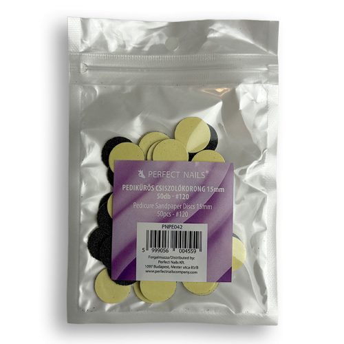 Pedicure Sandpaper Discs 15mm 50pcs - #120