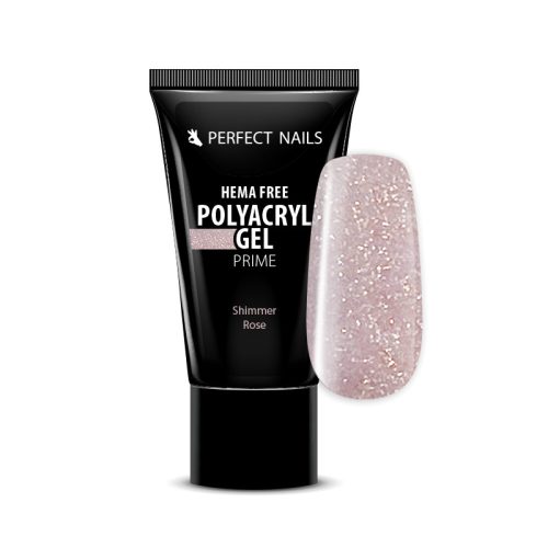 PolyAcryl Gel Prime - Hema Free Polygel in Tube - Shimmer Rose 30g