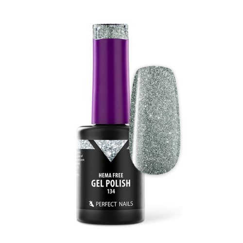 HEMA FREE Gel Polish - 134 Glam Silver - 8ml
