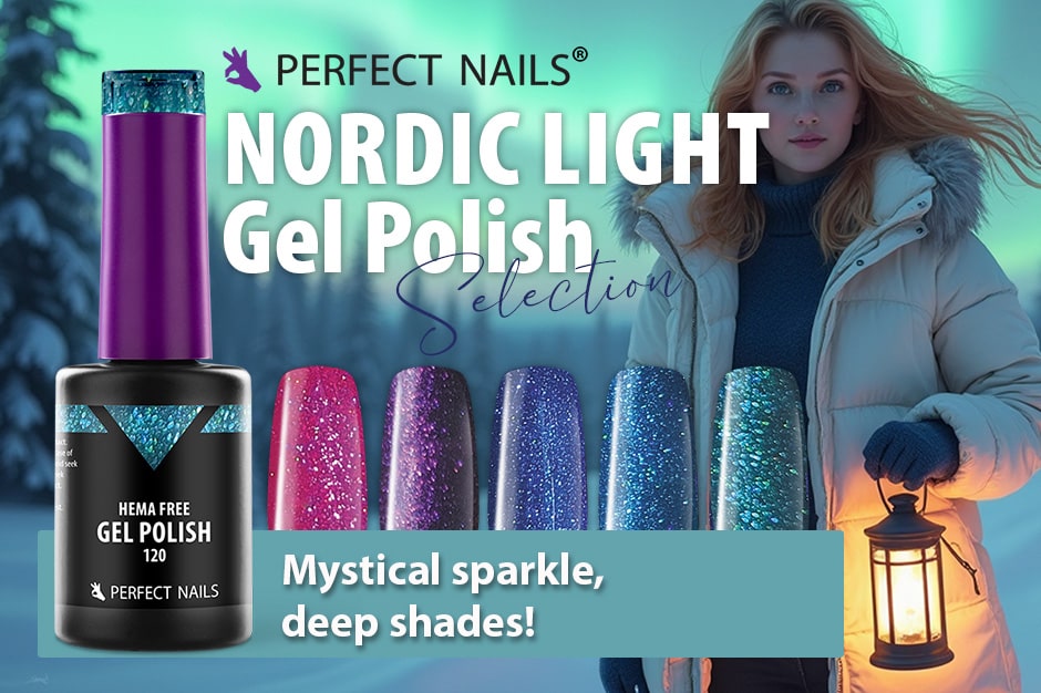Cozy warmth, Glam shine, and Nordic Light magic – Here are the new winter gel polish selections!